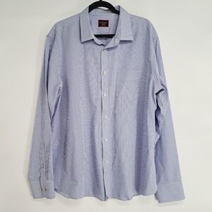 UNTUCKit Micro Plaid 100% Cotton Button Up Shirt Size XXL‎